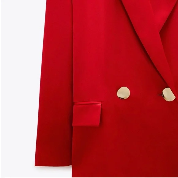 Zara Red Tailored Blazer & Bermuda Shorts Set - Picture 4 of 7